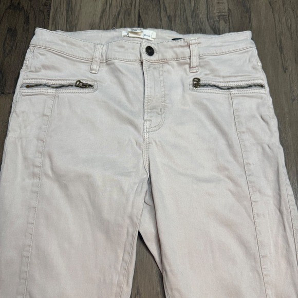 LOGG by H M Womens Beige Cargo Zip Ankle Pants Size 12 EUR 42 - Picture 3 of 10